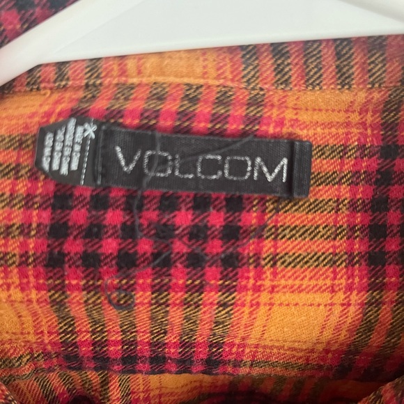 Volcom Women’s Orange/red flannel - Picture 3 of 4